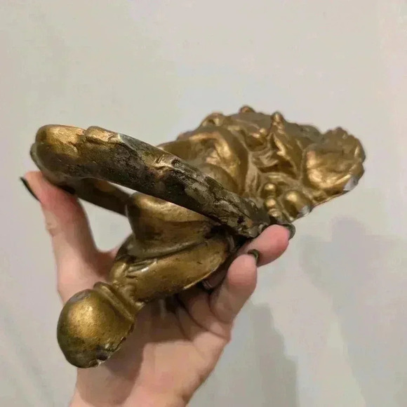Antique large heavy brass  Athena door knocker - Picture 7 of 10